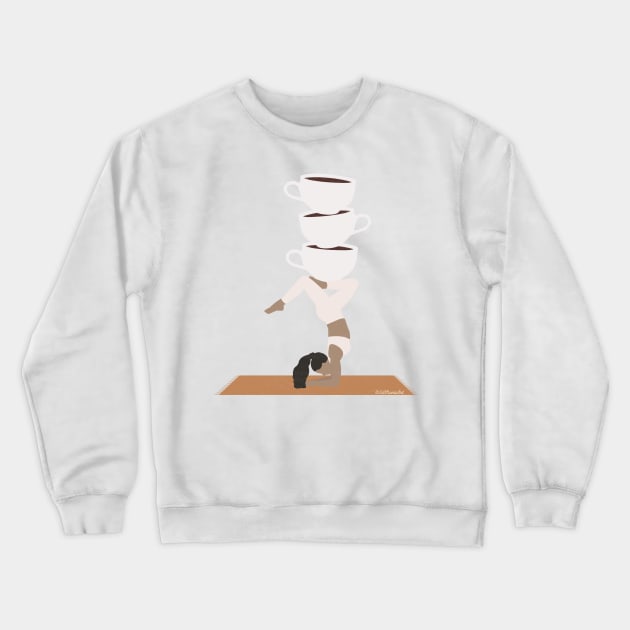 Yoga and coffee Crewneck Sweatshirt by LaMonitaStudio